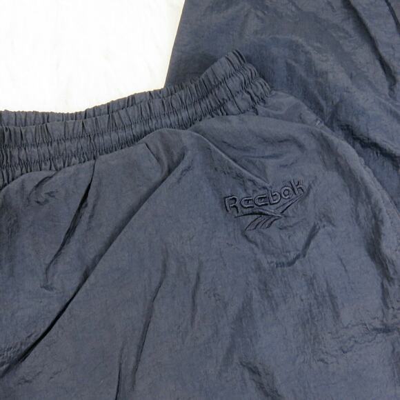 Vintage Reebok Blue Lined Nylon Windbreaker Track Pants - Men's L - Picture 3 of 9